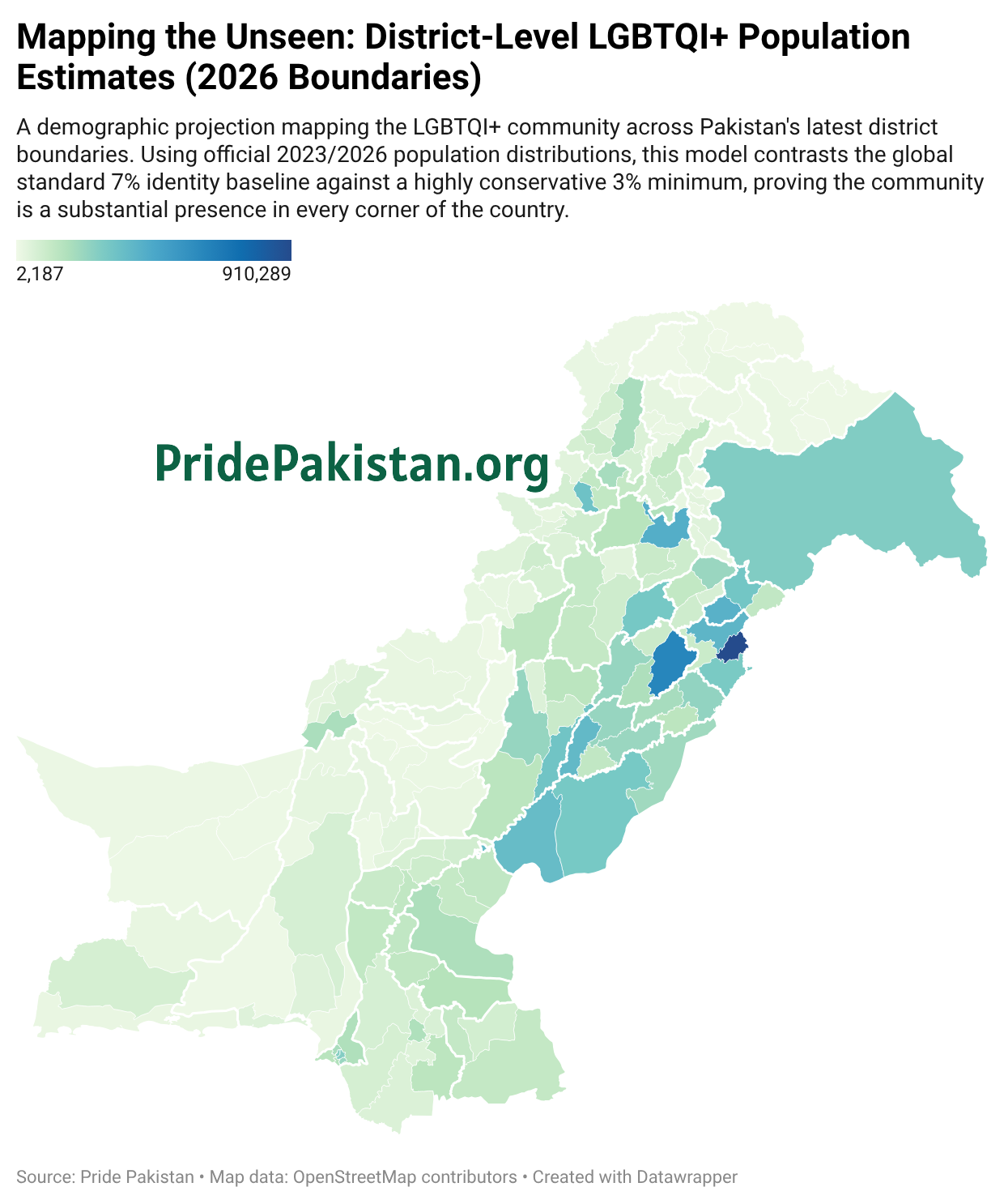 District-by-District Breakdown: Mapping the LGBTQI+ Population Across Pakistan